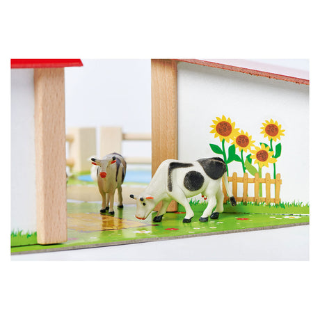 Eichhorn houten boerderij met accessoires, 20dlg.