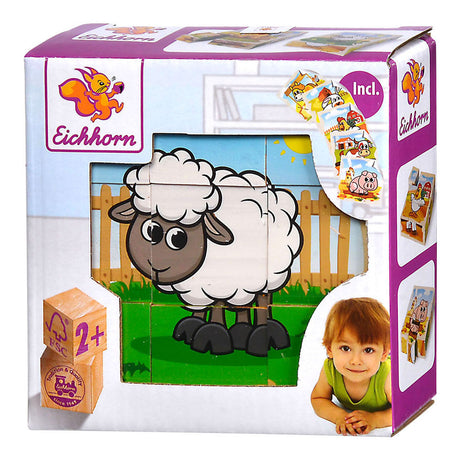 Eichhorn houten blokpuzzel boerderij