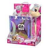 Simba chi chi love Shimmer Cuddle Dog en la bolsa