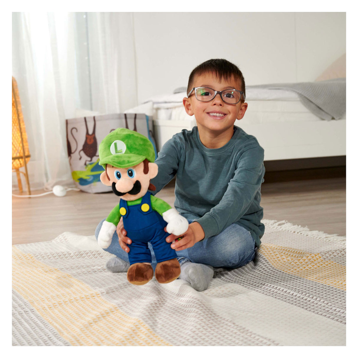 Simba Cuddle Plush Super Mario Luigi, 30 cm