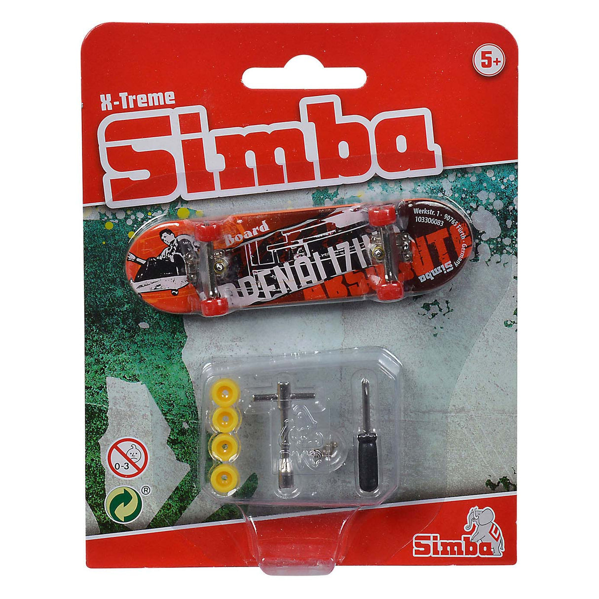 Simba finger skateboard x-treme färg med tillbehör