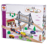 Train Track Eichhorn z mostom Play Set, 55dlg.