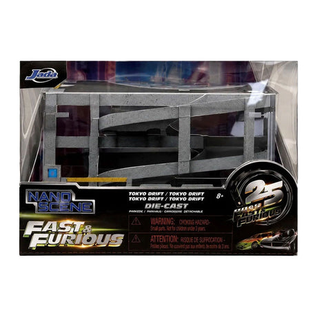 Jada toys jada fast furious nano tokyo drift garage incl. twee speelgoedauto's