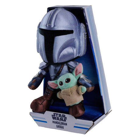 Simba star wars mandalorian met mini grogu pluche knuffel - 25cm