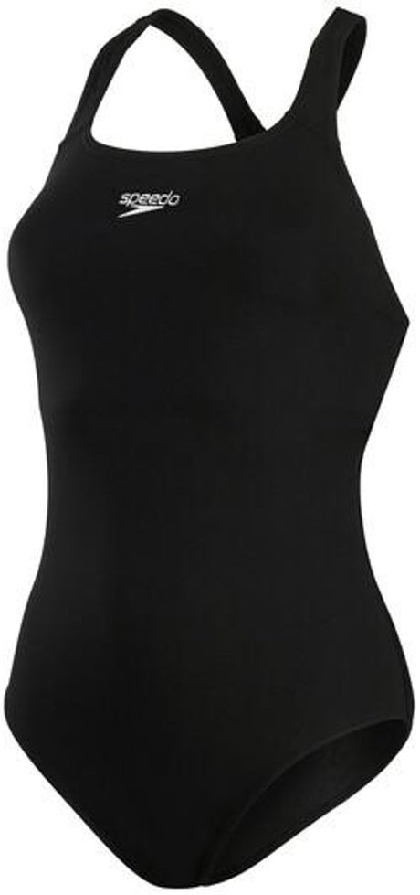 Speedo endurance+ kickback sportbadpak dames - badpak met borstondersteuning en hoge rug - chloorbestendig en kleurvast zwempak - sneldrogend en vormvast sportbadpak - zwart - 40