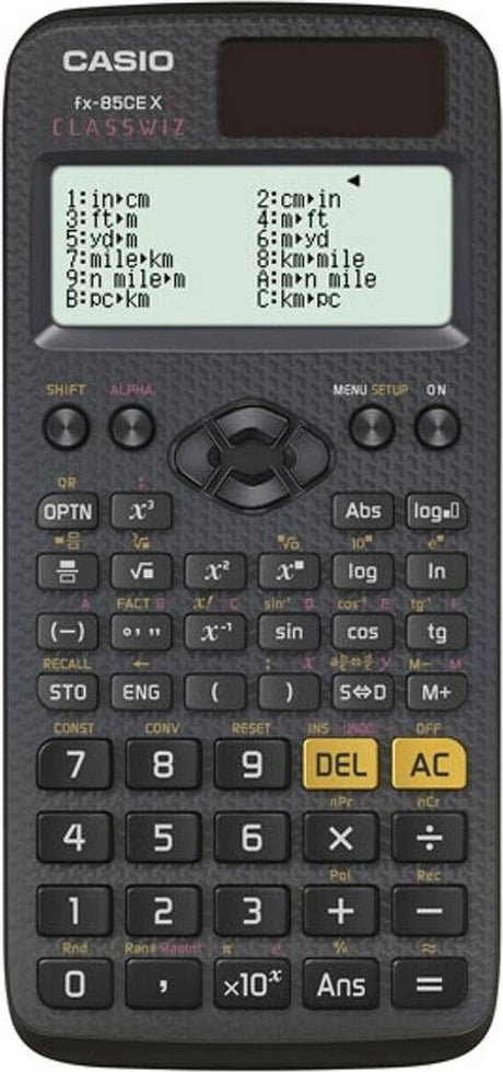 Casio kalkulator classwiz fx 85 ce x czarny
