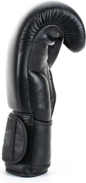 Super pro combat gear legend lederen (kick)bokshandschoenen zwart 18oz 18 oz