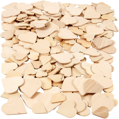 Creativ company creotime houten knutselset hart 18 30 x 2 mm blank 60 stuks