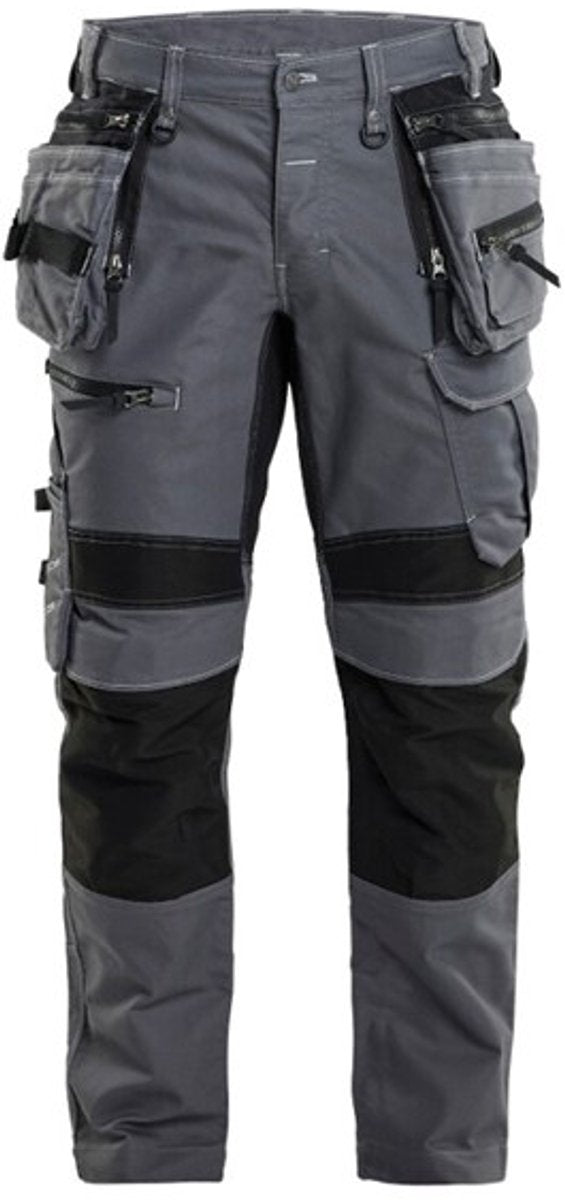 Blåkläder x1900 werkbroek denim stretch grijs zwart maat 52
