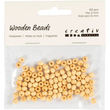 Creativ company http: www.cchobby.nl houten-kraal-d-5-mm-gatgrootte-1-5-mm-100-stuk-1-doos