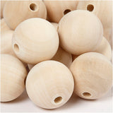Creativ company http: www.cchobby.nl houten-kraal-d-30-mm-gatgrootte-5-mm-50-stuk-1-doos