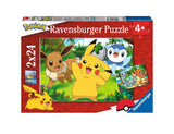 Ravensburger puzzel - pikachu en zijn vrienden, 2x24st.