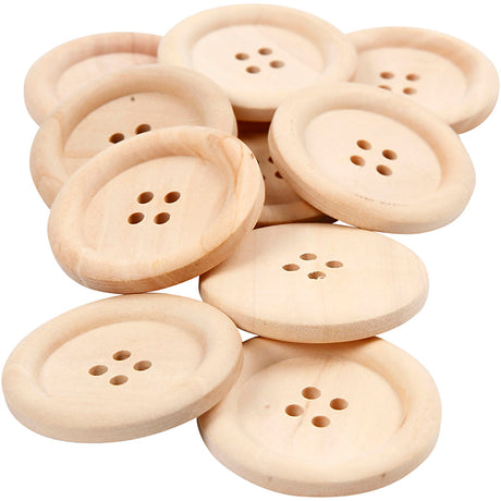 Creativ company http: www.cchobby.nl houten-knopen-d-35-mm-gatgrootte-2-mm-4-gaten-10-stuk-1-doos