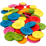Creativ company http: www.cchobby.nl houten-knopen-d-25-40-mm-2-4-gaten-diverse-kleuren-144-stuk-1-doos