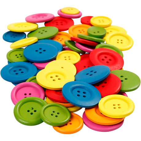 Creativ company https: www.cchobby.nl houten-knopen-d-25-40-mm-2-4-gaten-diverse-kleuren-144-stuk-1-doos