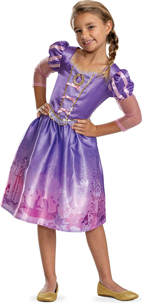 Disguise disney prinses - tangled, rapunzel jurk verhalenboek classic, maat xs (3t-4t jaar), meisjes xs