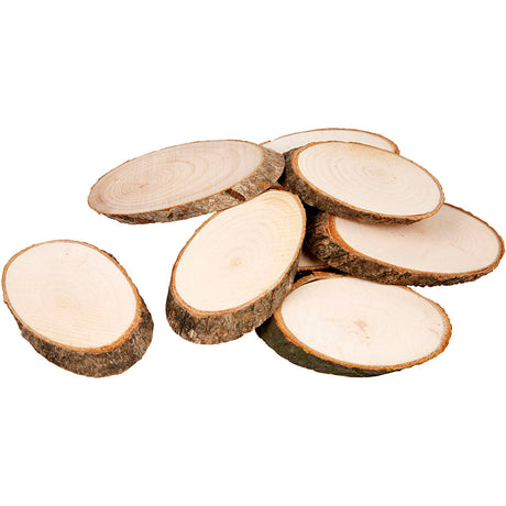 Creativ company http: www.cchobby.nl houten-schijf-met-bast-afm-7-5-x-4-5-cm-dikte-8-mm-20-stuk-1-doos
