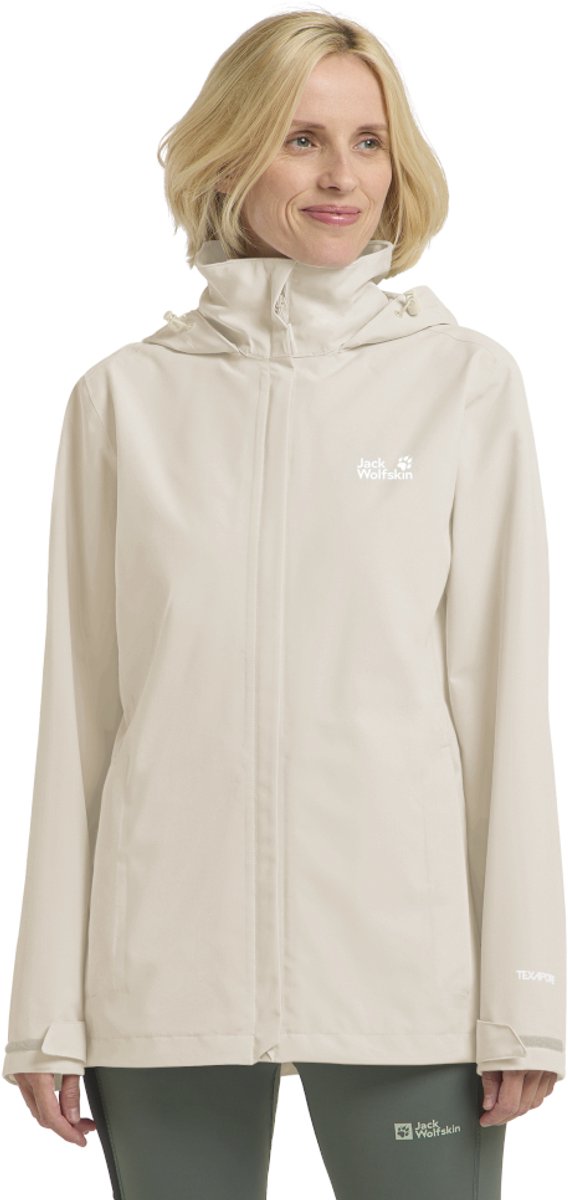 Jack wolfskin trailtime 2l jkt w dames outdoorjas - oyster s