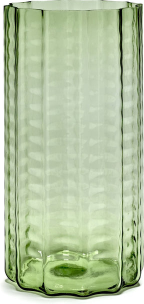 Serax - ruben deriemaeker waves - vaas - transparant groen - 18 ø - h 35cm - 2,88kg