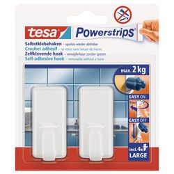 Tesa plakhaakjes met powerstrips wit groot