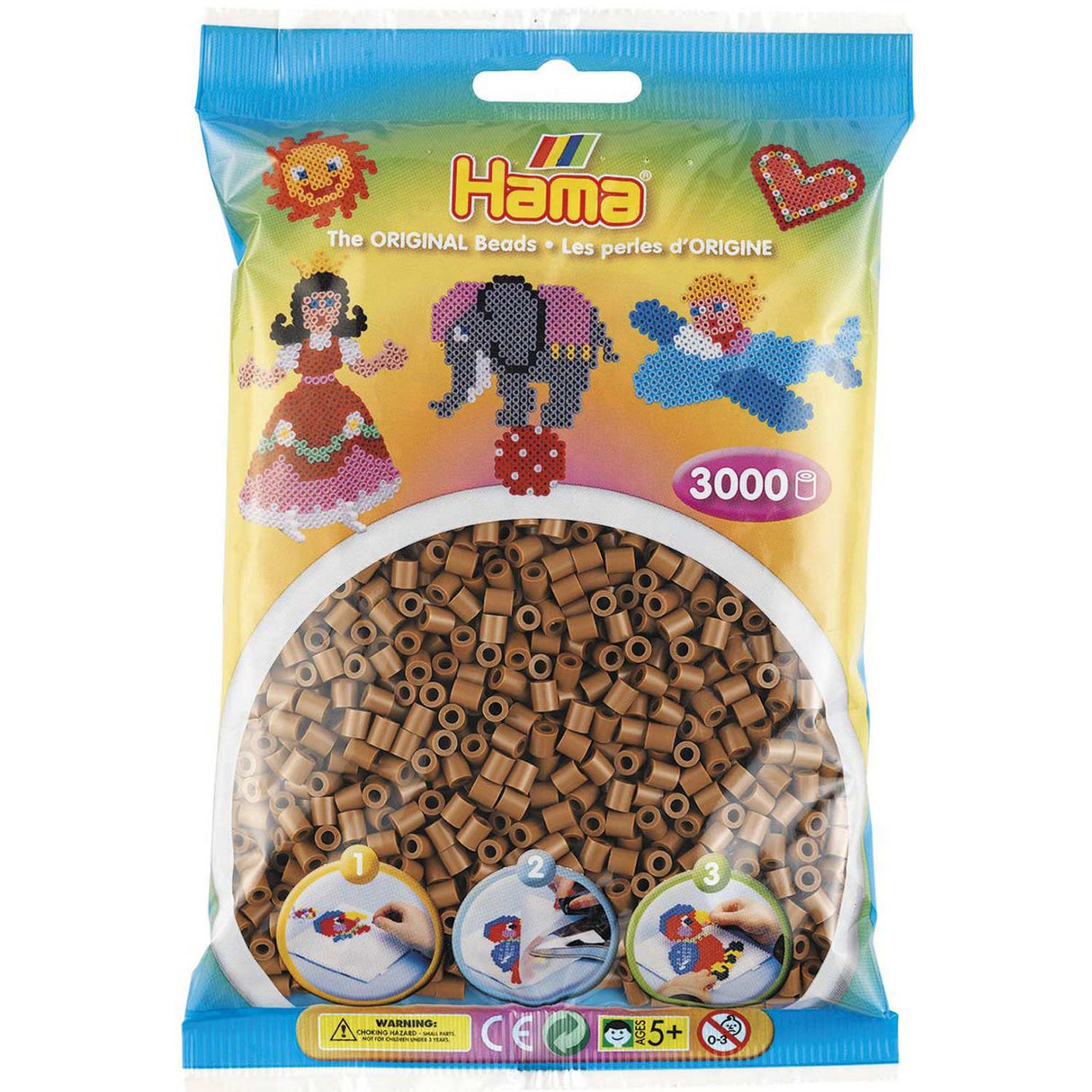 Hama String Bead Mix maga Bruin (201-76), 3000st.