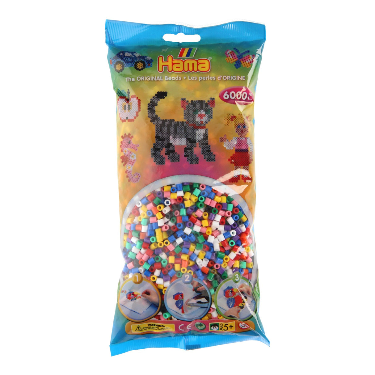 Hama strijkkralen kleuren mix (00), 6000st.