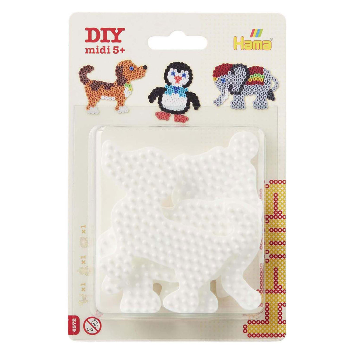 Hama Iron Bead Plates Elephant, Penguin, perro