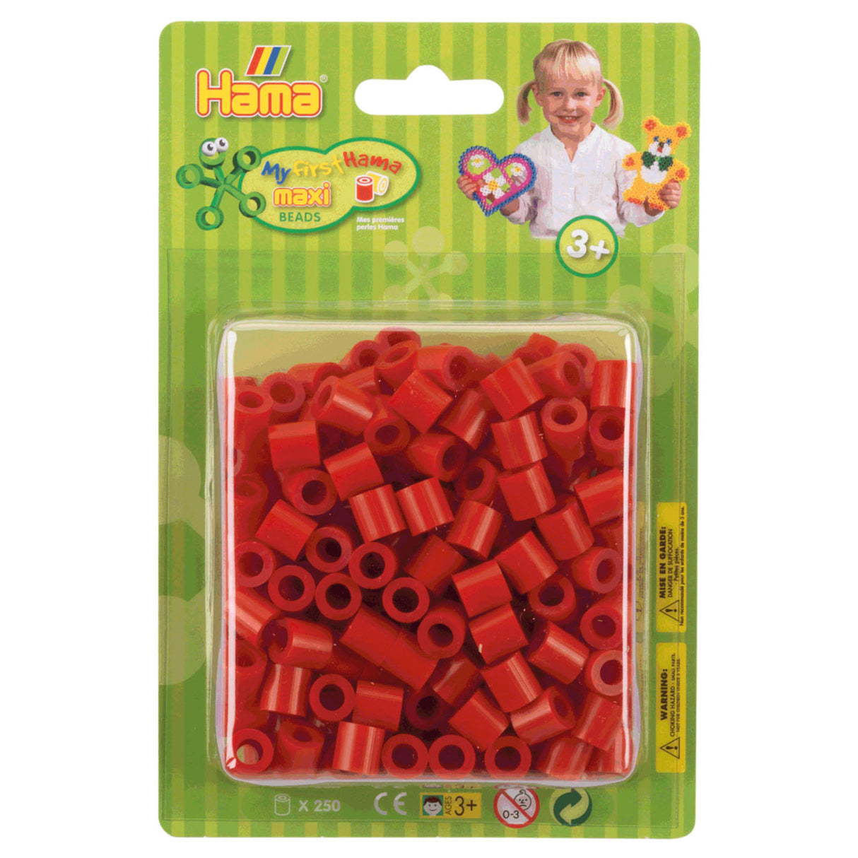 Hama Iron Beads Maxi Red, 250st.