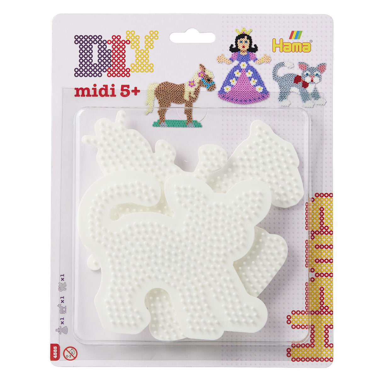 Hama Iron Bead Plates Princess, caballo, gato