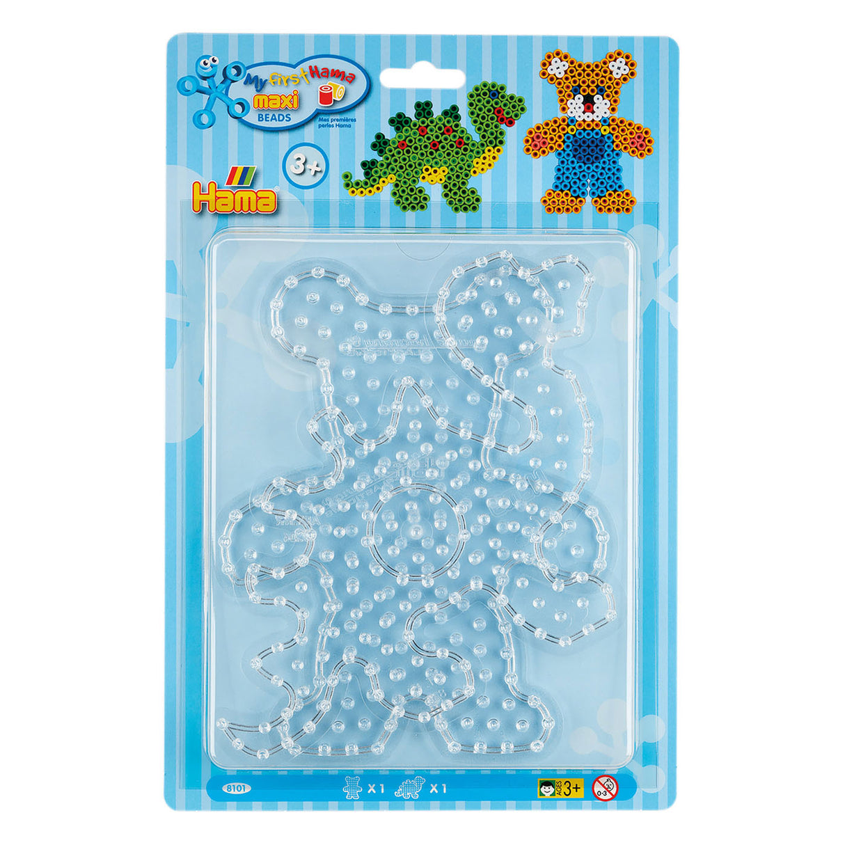 Hama strijkkralenbordjes maxi en teddybeer