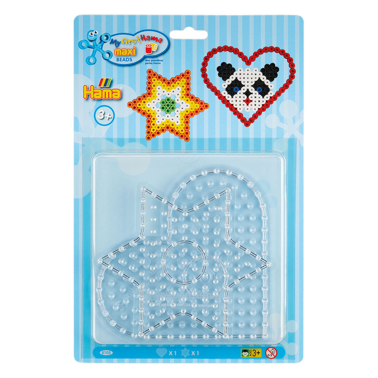 Placas de cuentas de hierro hama maxi heart and star