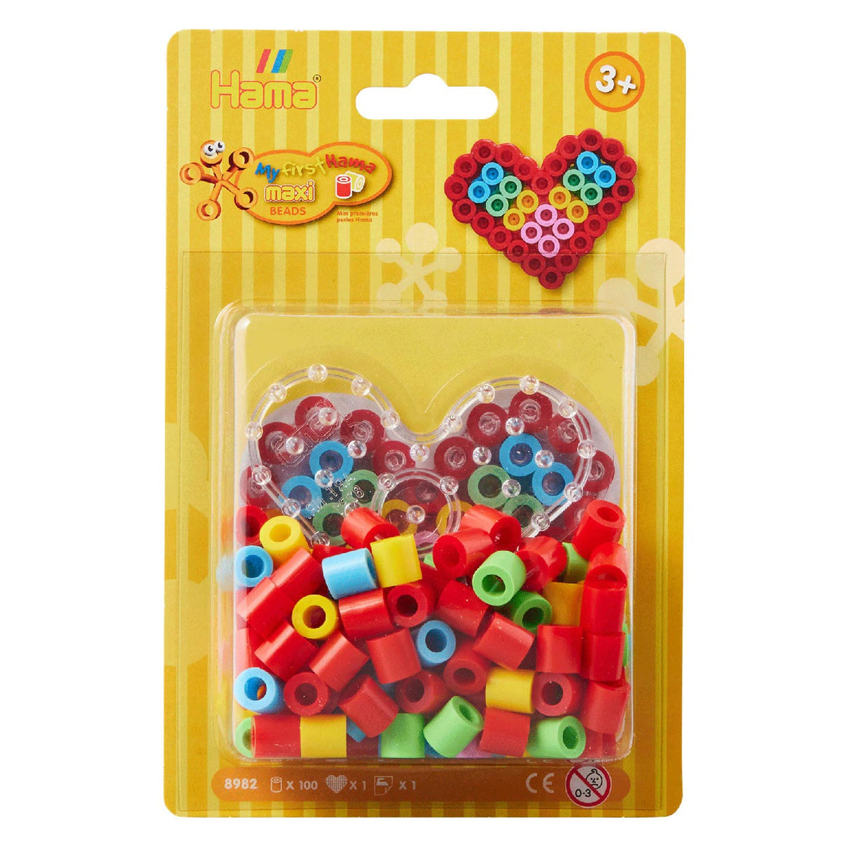 Hama maxi strijkkralenset hart, 100st.