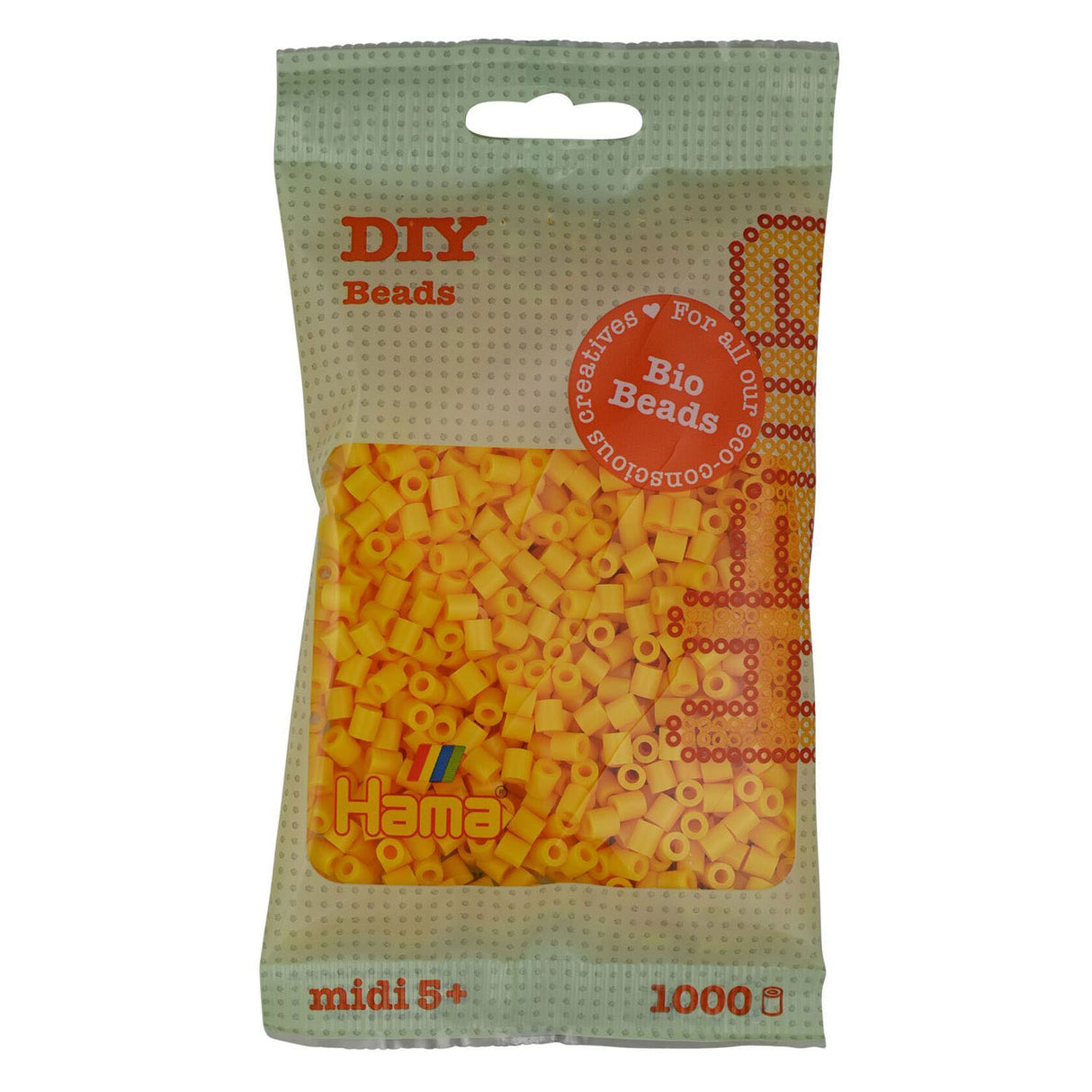 Hama Bio String Beads Yellow (003), 1000.