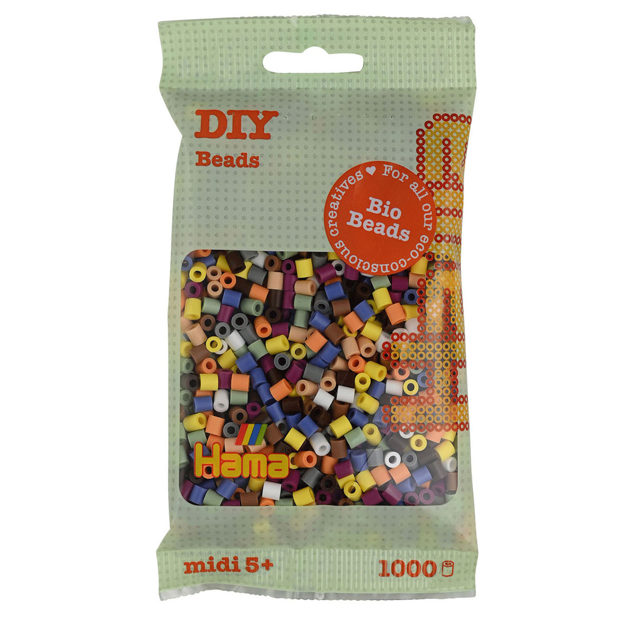 Hama Bio String Beads - Pastel Mix (197), 1000st.