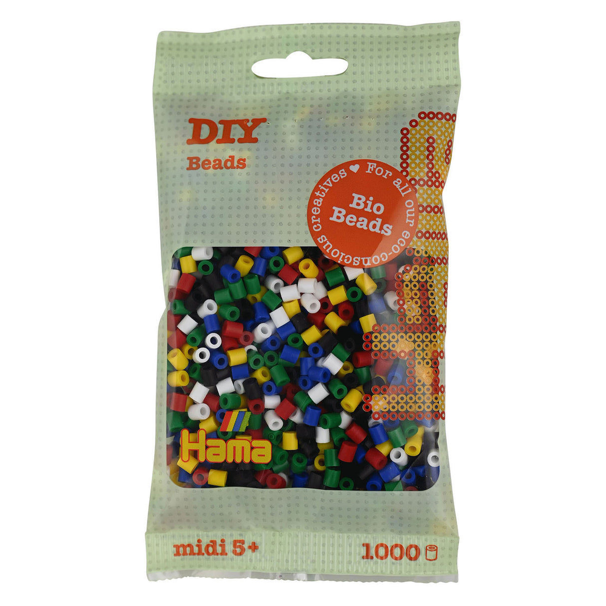 Hama Bio String Beads Bright Colors Mix (198), 1000st.