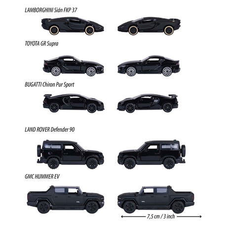 Simba majorette black edition die-cast voertuigen, 5dlg.