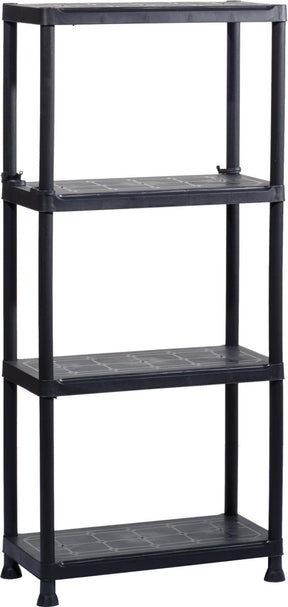 Keter stellingkast plus 60 4 - opbergrek met 4 planken - 60x30x135cm - zwart