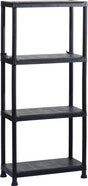 Keter stellingkast plus 60 4 - opbergrek met 4 planken - 60x30x135cm - zwart
