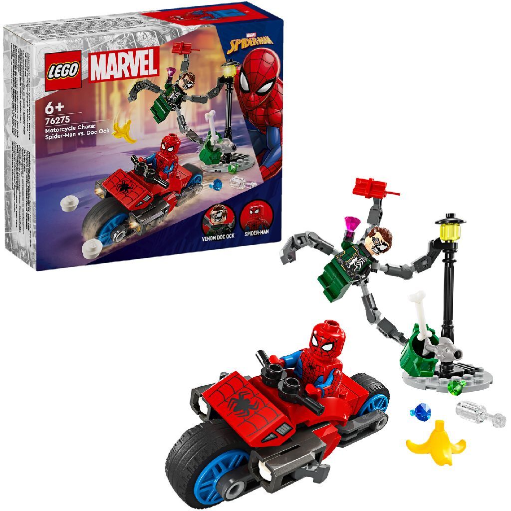 Lego Lego Super Heroes 76275 Motorsykkel Pursuit: Spider-Man Vs. Doc Ock