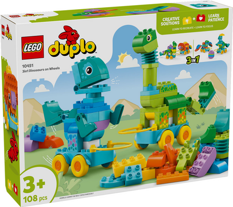 Lego duplo 10451 3-in-1 dinosaurussen op wielen