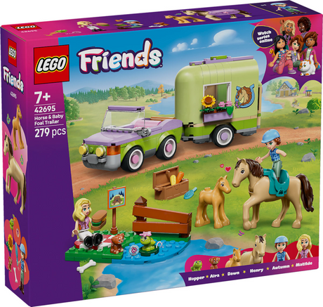 Lego friends trailer met paard en veulen