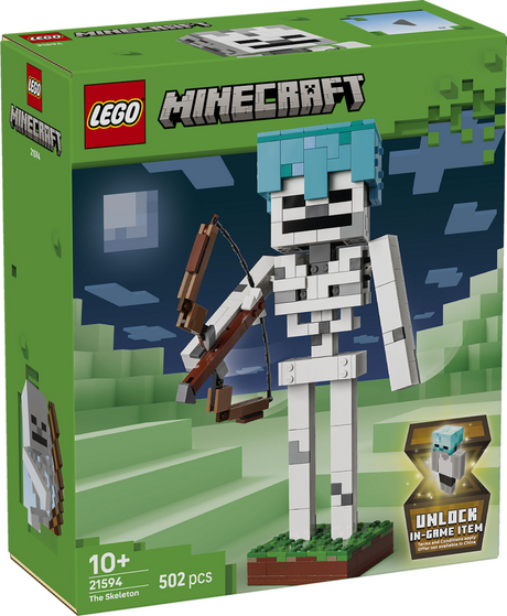 Lego ® minecraft® het skelet - decoratief gamingspeelgoed - modelbouwset - gamingmerchandise voor kinderen vanaf 10 jaar - 21594