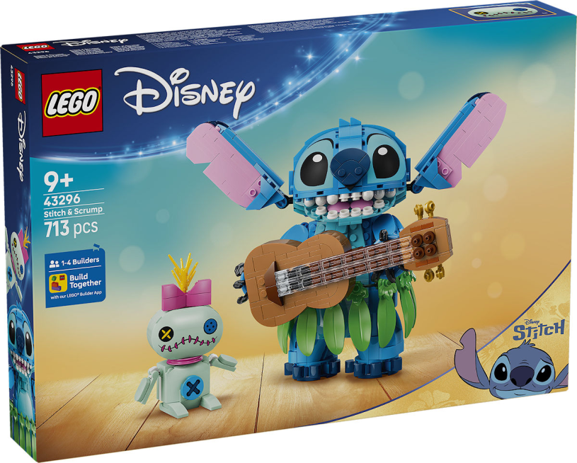 Lego ǀ disney stitch en scrump bouwpakket voor kinderen en kinderkamer decoratie 43296