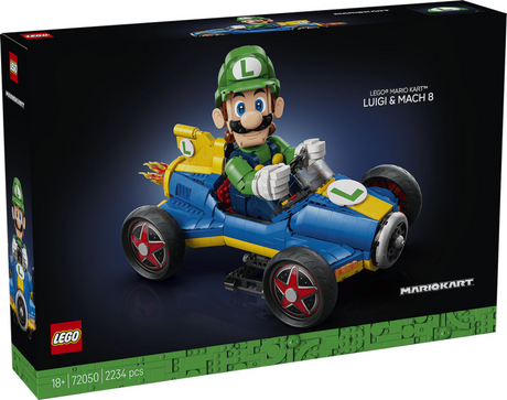 Lego super mario mario kart: luigi en mach 8