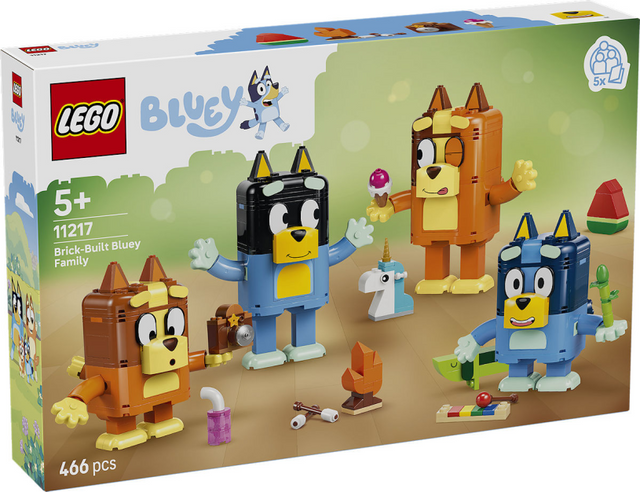 Lego bluey bouwbare figuren van bluey en haar familie
