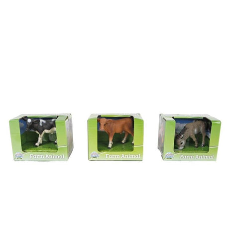 Kids globe dierfiguur koe ezel 7-8cm