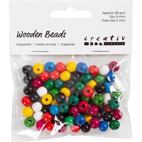 Creativ company https: www.cchobby.nl houten-kralen-d-8-mm-gatgrootte-2-mm-ca-80-stuk-diverse-kleuren-15-gr-1-doos