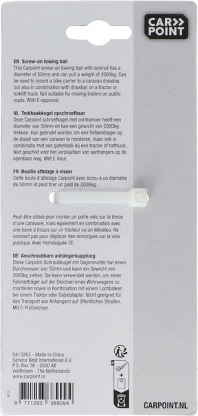 Carpoint schroefkogel ø50mm met e-keur