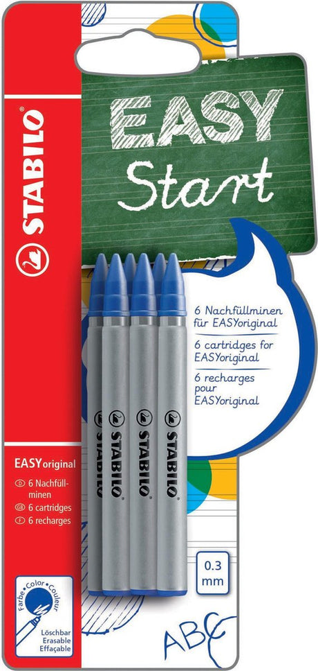 Stabilo easyorginal penvulling - fine 0.3mm - blister - 6 stuks