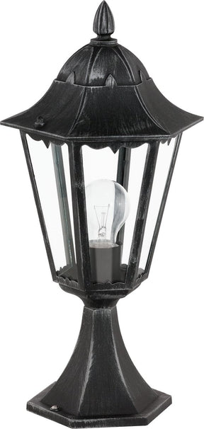 Eglo navedo sokkellamp buiten - e27 - 47 cm - zwart zilver